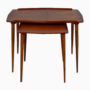 Tavolini in teak di A. Hovmand-Olsen per Mogens Kold, anni '50, set di 2