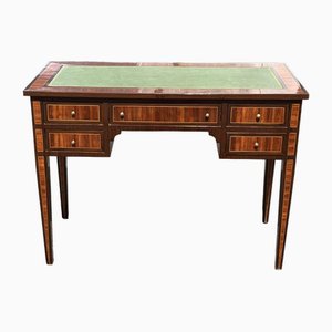 Kingswood Furnier Schreibtisch mit grüner Tischplatte