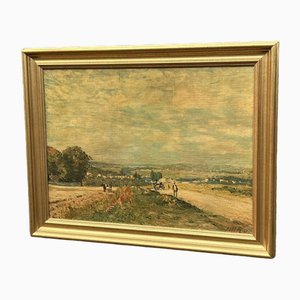 Painting on Canvas in Gilt Frame