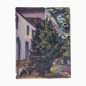 Jean Chapin, L'albero verde, inchiostro e acquerello, inizio XX secolo