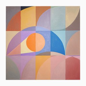 Natalia Roman, Bauhaus Desert Eclipse, 2023, Acrylic on Canvas