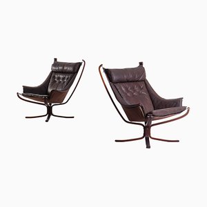 Falcon Easy Chairs by Sigurd Resell, Norway, 1970s, Set of 2