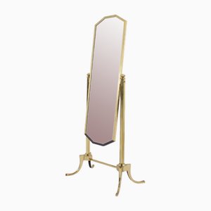 Brass Floor Mirror, 1970s
