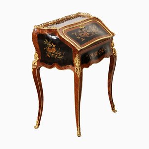 Damen-Sekretär im Louis XV-Stil aus Holz und vergoldeter Bronze