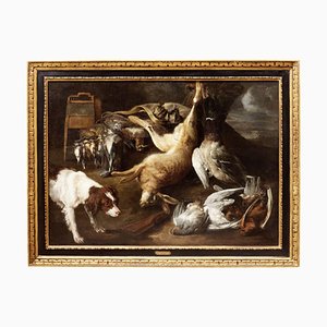 Jan Fyt, Still Life with Dog, 1651, Oil on Canvas, Framed