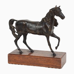 Lombardischer Künstler, Tänzelndes Pferd, 19. Jh., Wachsausguss Bronze