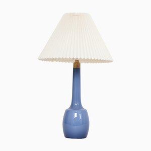 Mid-Century Danish Blue Table Lamp by Esben Klint for Holmegaard, 1960s