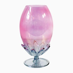 Polychrome Blown Glass Vase by Parise Vetro