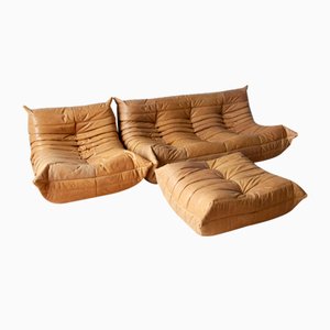 Togo Sofa and Armchairs by Michel Ducaroy for Ligne Roset, 1990s, Set of 3