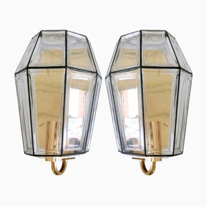 Mid-Century Modern Wandleuchten von Glashütte Limburg, 1960er, 2er Set