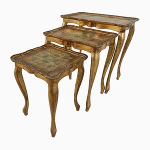 Florentine Netsing Tables by Fratelli Paoletti, 1920s, Set of 3