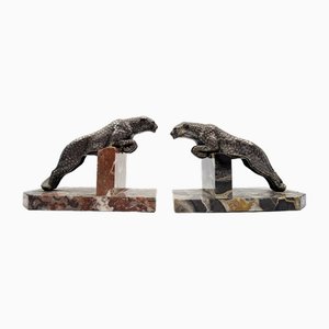 Art Deco Panther Book Stands, France, 1920s, Set of 2
