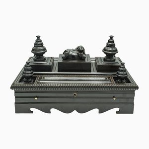 Indian Victorian Desk Stand in Ebony, 1850s