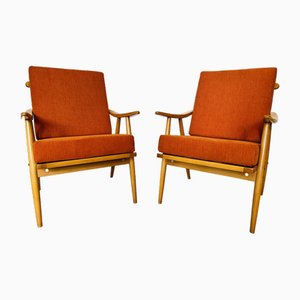 Mid-Century Boomerang Armchairs from Ton, 1960s, Set of 2