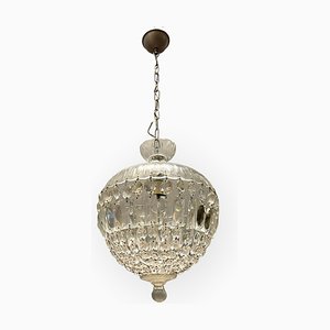 Lámpara colgante de cristal de Murano, años 60
