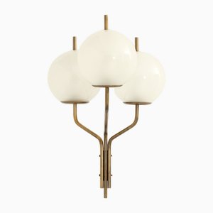 Large Sconce with Three Lights in Brass by Candle Milano, 1960s