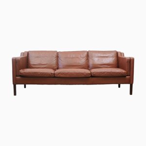 Mid-Century Danish Buffalo Leather Sofa
