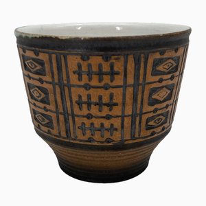 Maceta de cerámica esmaltada, años 60
