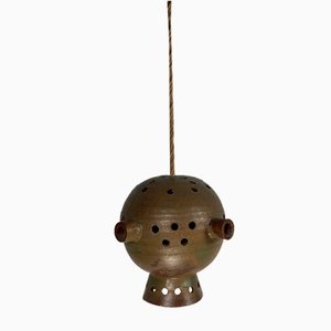 Lámpara colgante de cerámica era espacial brutalista atribuida a Mobach, Países Bajos, años 60
