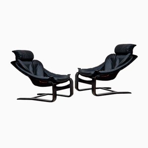Set of Swedish Kroken Lounge Chairs by Åke Fribyter for Nelo, 1970s