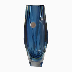 Murano Glass Vase in Blue, 1970s