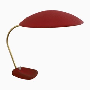 Rote Tischlampe von Moletz, 1950er