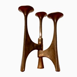 Mid-Century Brutalist Candleholder from Harjes, Germany, 1960s