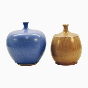 Vases by Leif Svensson for Höganäs, Set of 2