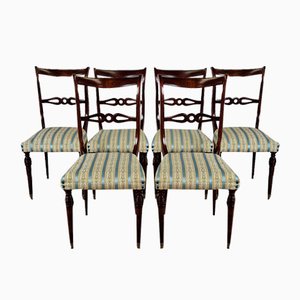 Dining Room Chairs, Italy, 1950s, Set of 6