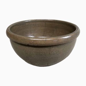 Meiji Period Wood-Fired Glazed Earthenware Bowl, Japan, 1890s