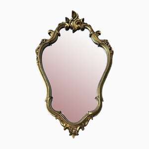 Louis XV Style Mirror in Vintage Gilded Composite Resin, 1970s