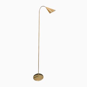 Scandinavian Brass Floor Lamp in the style of Paavo Tynell, 1950s