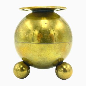 Brass Sphere Candleholder from Gusum Bruk, 1960s