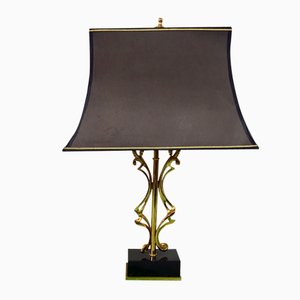 Lampe Abstraite en Laiton avec Socle en Marbre