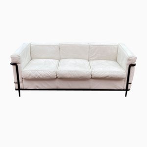 LC2 3-Sofa aus Leder von Le Corbusier für Cassina, 1980er