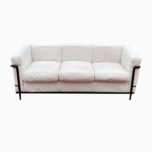 LC2 3-Sofa in Leather by Le Corbusier for Cassina, 1980s