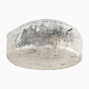 Lampada da soffitto Mid-Century in vetro ghiacciato, anni '60