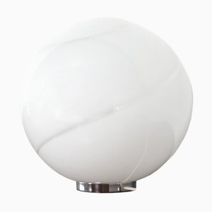 Lámpara de mesa esférica de cristal de Murano de Alfredo Barbini para Made Murano, años 70