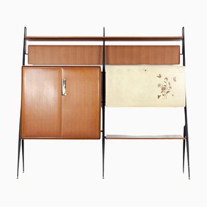 Mueble de pared italiano grande atribuido a Silvio Cavatorta, años 50