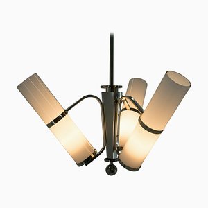 Lampadario tubolare funzionalista Art Déco, anni '30