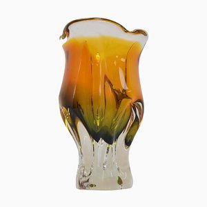 Art Glass Vase attributed to Josef Hospodka for Glasswork Chribska, 1960s
