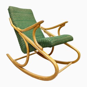 Rocking Chair Vintage en Bois Courbé par Antonin Suman, 1960s