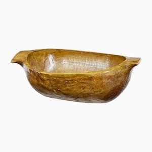 Large Early 20th Century Hand Polished Carved Bowl, 1890s