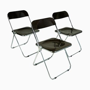 Italian Plia Folding Chairs attributed to G. Piretti for Castelli, 1960s, Set of 3