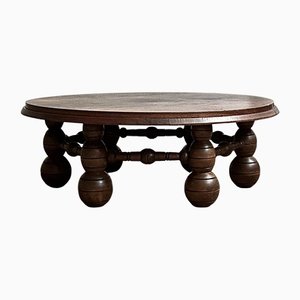 Large Oak Coffee Table by Charles Dudouyt