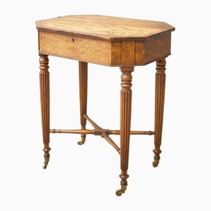 Georgian Work Table in Mahogany with Reeded Legs