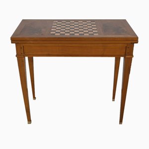 Directory Style Cherry Console or Game Table, 19th Century, Set of 69