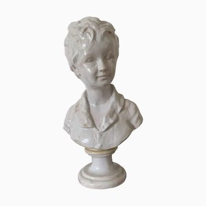 Busto de niño de gres, década de 1800