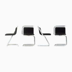 Chrome and Lin Chairs, 1970, Set of 4