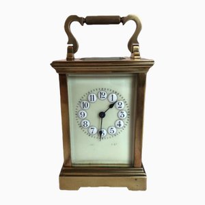 Horloge Carrosse Antique en Laiton, France, 1900